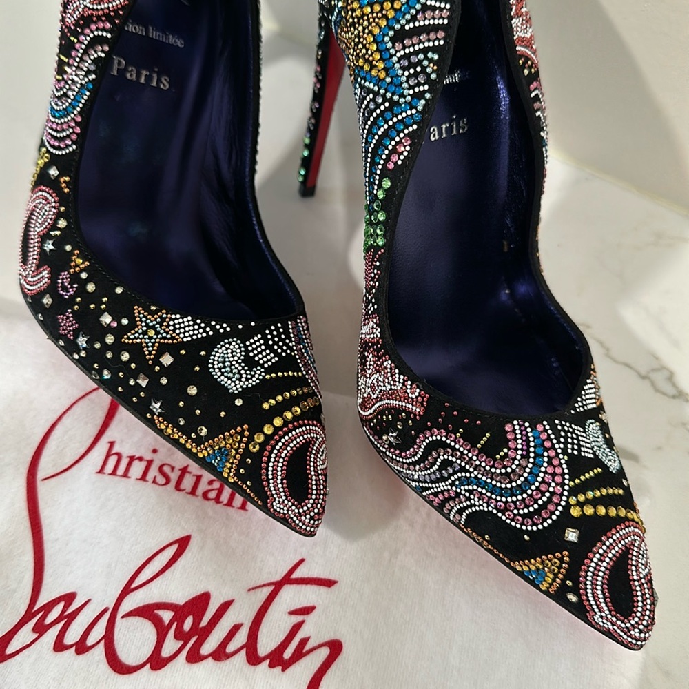 Limited Edition Christian Louboutin hot chick starlight crystal heels - Picture 7 of 12